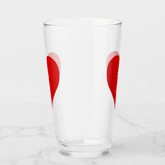 Lover's Initialen Pint Beer Glasses Glas (Rechts)