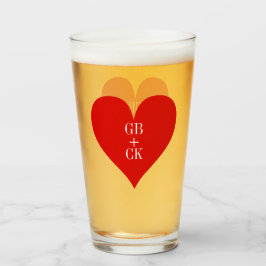 Lover's Initialen Pint Beer Glasses Glas