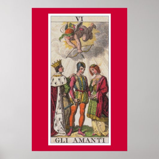 Lovers Kaart Classic Tarot Gli Amanti Poster (Voorkant)
