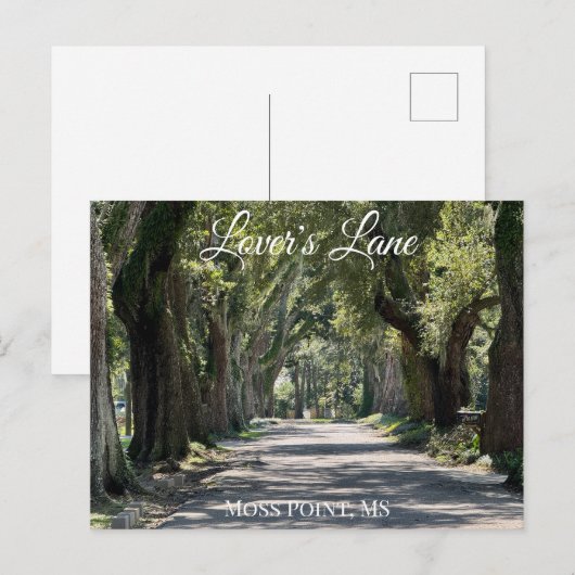 Lover's Lane, Moss Point, MS Briefkaart (Voorkant / Achterkant)