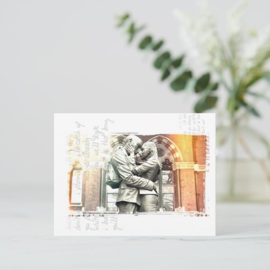 LOVERS "langeafstand" Briefkaart (Staand voorkant)