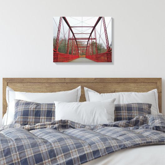 Lover's Leap Bridge Canvas Afdruk (Insitu (Slaapkamer))