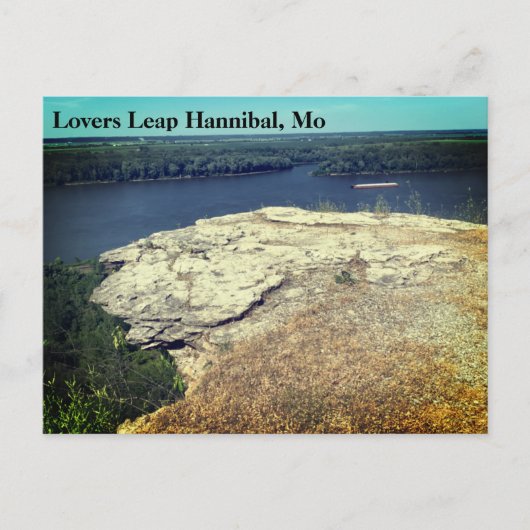 Lovers Leap Hannibal Missouri Simple Postcard Briefkaart (Voorkant)