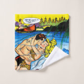 Lovers Ocean Romance  Comics Bad Handdoek (Wasdoekje)