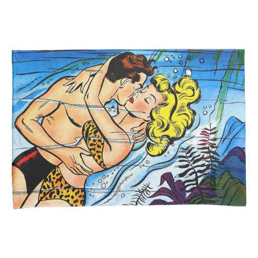 Lovers Ocean Romance  Comics Kussensloop (Voorkant-Rechts)