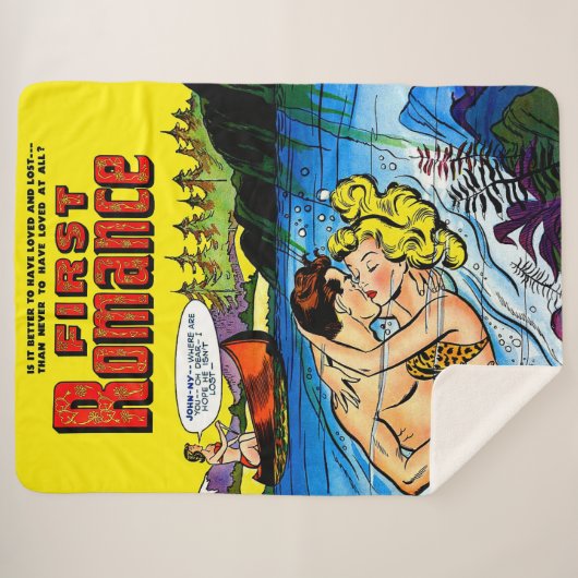 Lovers Ocean Romance Comics Sherpa Deken (Voorkant (horizontaal))