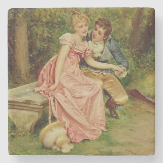 Lovers (olie op canvas) stenen onderzetter (Voorkant)