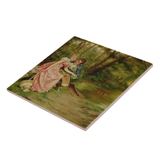 Lovers (olie op canvas) tegeltje (Zijkant)