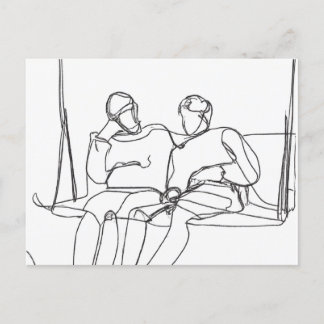 Lovers on a Swing Briefkaart