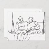Lovers on a Swing Briefkaart (Voorkant / Achterkant)