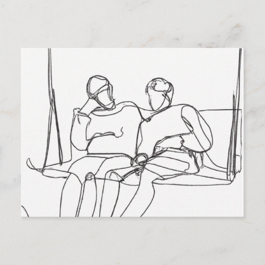 Lovers on a Swing Briefkaart (Voorkant)