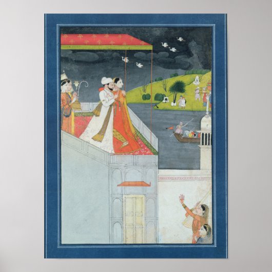 Lovers on a Terrace, c.1780-1800 Poster (Voorkant)