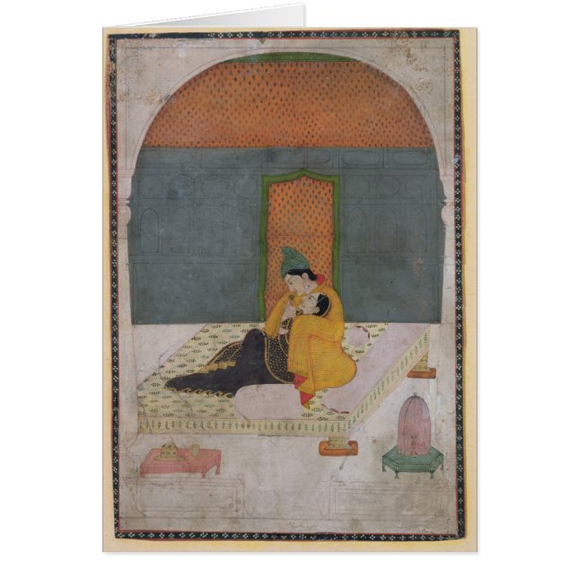 Lovers on a terrace, Garhwal, c.1780-1800 (Voorkant)