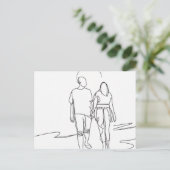 Lovers on the Beach Briefkaart (Staand voorkant)