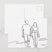 Lovers on the Beach Briefkaart (Voorkant / Achterkant)