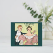 Lovers onder de Mistletoe Briefkaart (Staand voorkant)