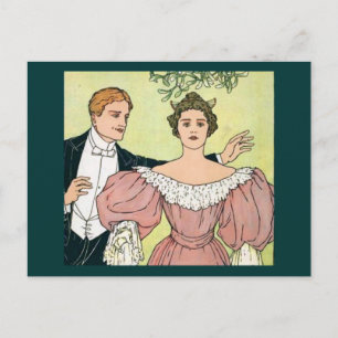 Lovers onder de Mistletoe Briefkaart