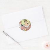 Lovers onder de Mistletoe Ronde Sticker (Envelop)