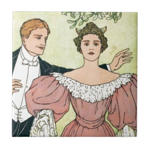Lovers onder de Mistletoe Tegeltje