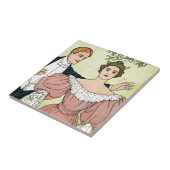 Lovers onder de Mistletoe Tegeltje (Zijkant)