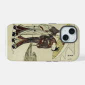 Lovers onder een paraplu iPhone 15 case (Achterkant horizontaal)