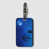 Lovers onder volle maan bagagelabel (Voorkant (verticaal))