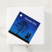 Lovers onder volle maan bedankjes labels (In situ)