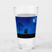 Lovers onder volle maan glas (Voorkant)