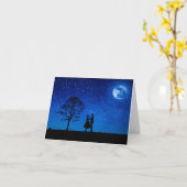 Lovers onder volle maan kaart (Gele Bloem)