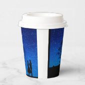 Lovers onder volle maan papieren bekers (Rechts)