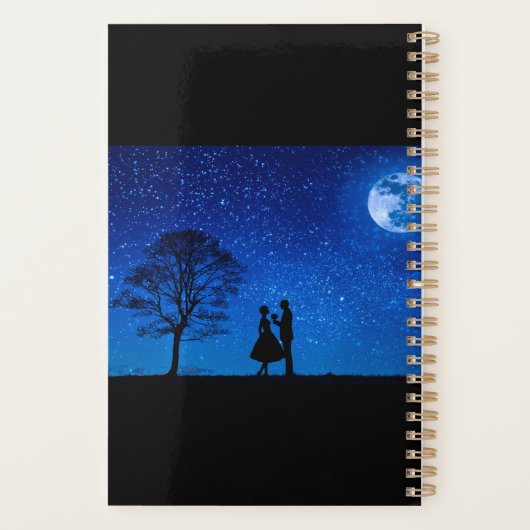 Lovers onder volle maan planner (Achterkant)