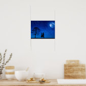 Lovers onder volle maan poster (Keuken)