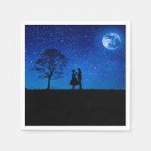 Lovers onder volle maan servet (Voorkant)