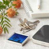 Lovers onder volle maan sleutelhanger (Zijkant)