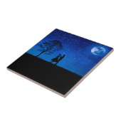 Lovers onder volle maan tegeltje (Zijkant)