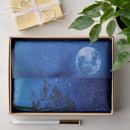 Lovers onder volle maan tissuepapier (Geschenk)