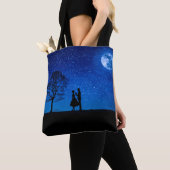 Lovers onder volle maan tote bag (Dichtbij)