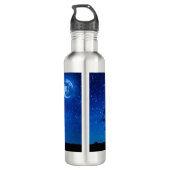 Lovers onder volle maan waterfles  (Achterkant)