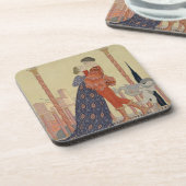 Lovers op een balkon (m/v op papier) bier onderzetter (Linkerzijde)