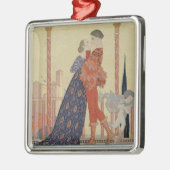 Lovers op een balkon (m/v op papier) metalen ornament (Links)