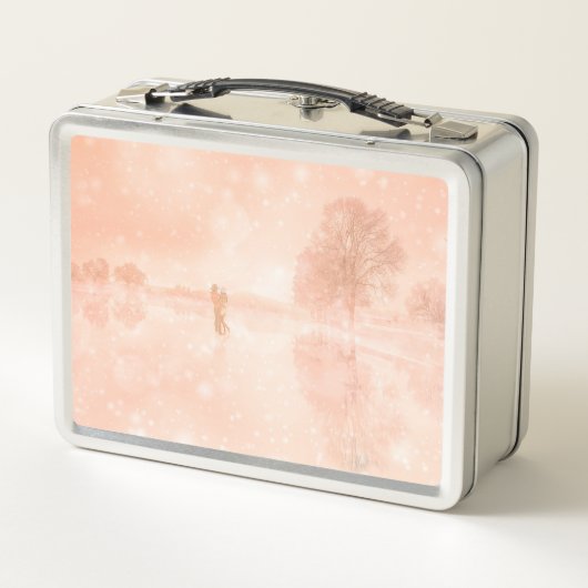 Lovers op een bevroren vijver (Achterkant)