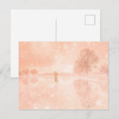 Lovers op een bevroren vijver feestdagenkaart (Voorkant / Achterkant)