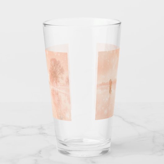 Lovers op een bevroren vijver glas (Rechts)