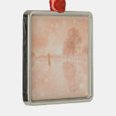 Lovers op een bevroren vijver metalen ornament (Rechts)