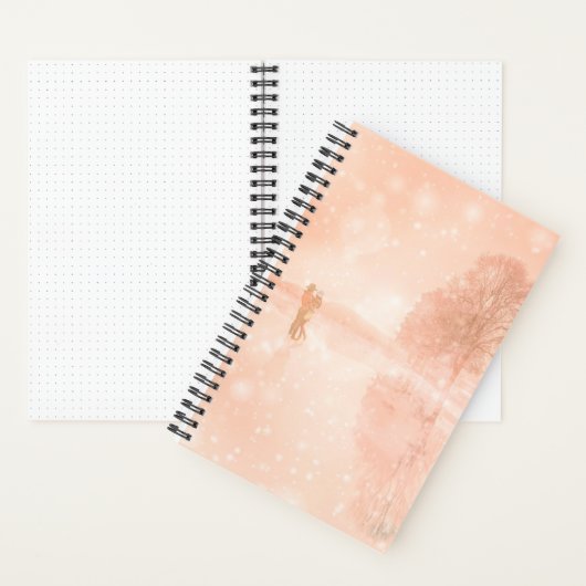 Lovers op een bevroren vijver notitieboek (Binnen)