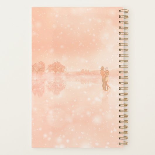 Lovers op een bevroren vijver planner (Achterkant)