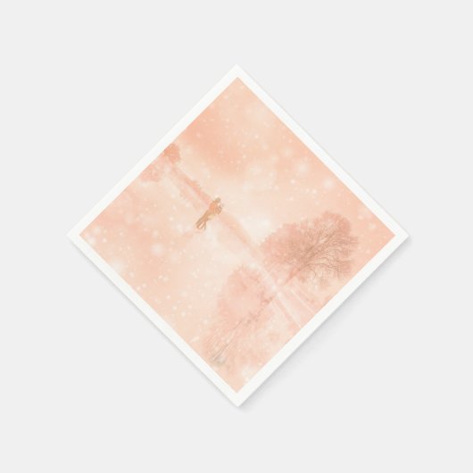 Lovers op een bevroren vijver servet (Hoek)