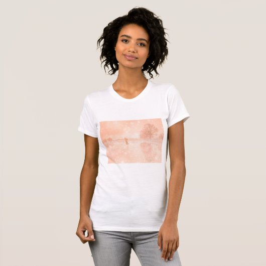Lovers op een bevroren vijver t-shirt (Voorkant volledig)