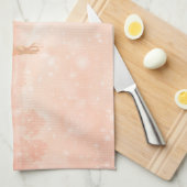 Lovers op een bevroren vijver theedoek (Quarter Fold)