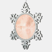 Lovers op een bevroren vijver tin sneeuwvlok ornament (Rechts)